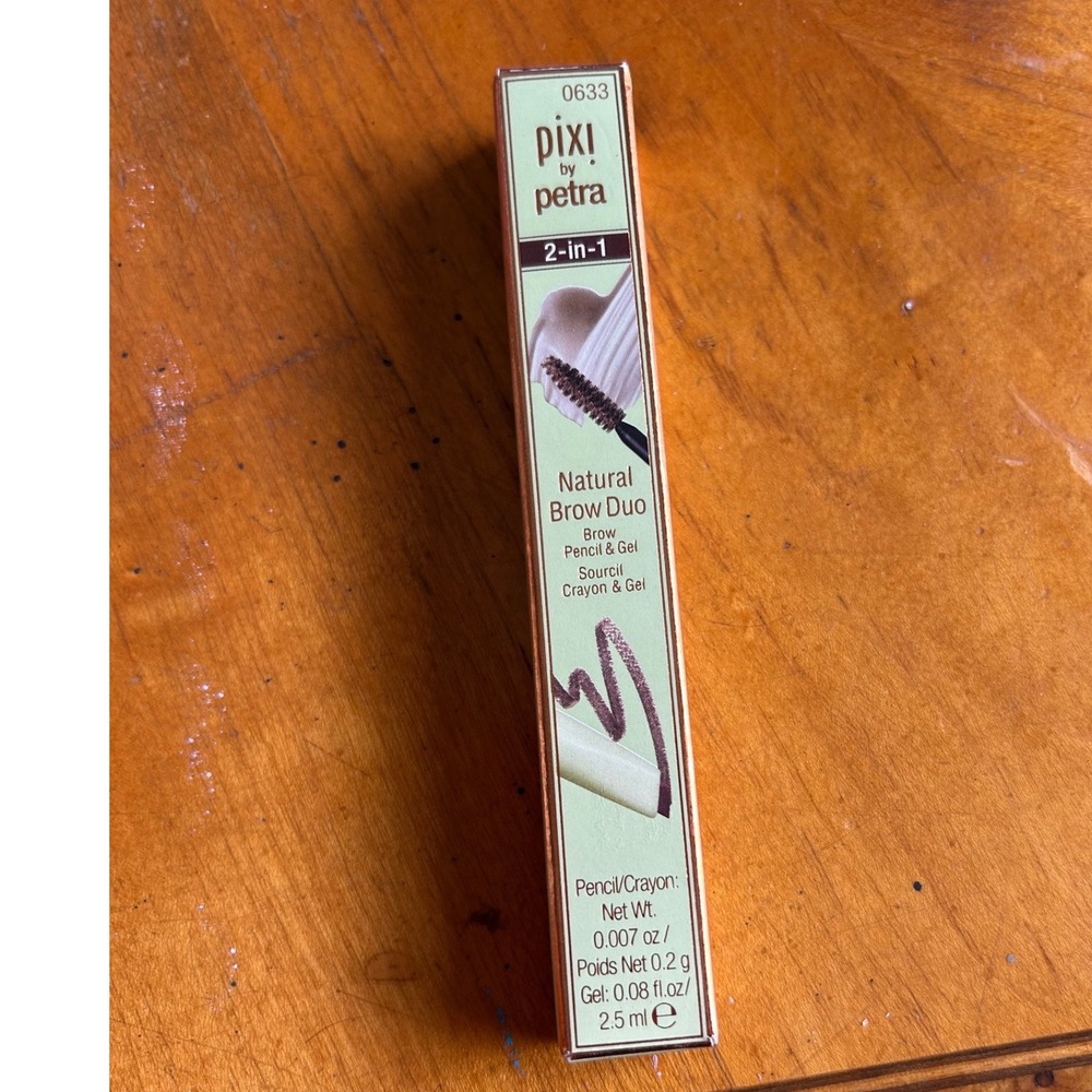 Pixi by Petra Natural Brow Duo 2-in-1 Pencil and Gel Deep Brunette 0633 NEW